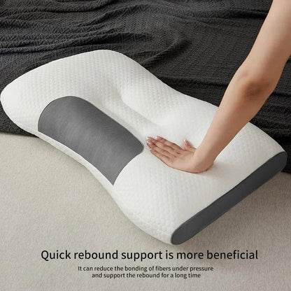 High Quality Washable Knitted Massage Pillow, Hypoallergenic Non-Collapse Neck Support Pillow for Better Sleep & Household Use