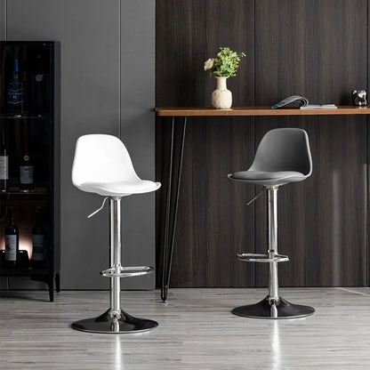Velvet Padded Home High Kitchen Bar Benches Counter Stools Chair Island Dining Table Chair Banks Backrest Modern Barstools