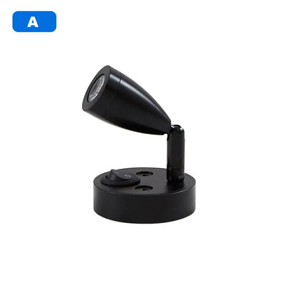 DC12V LED Spot Reading Light RV Boat Caravan Camp Trailer Bedside 3W Aluminum Spotlight Adjustable Interior Lighting With Switch