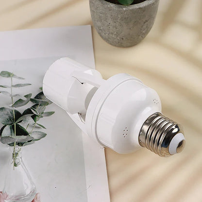 AC85-265V Socket Converter with 360 Degrees PIR Human Induction Motion Sensor LED E27 Lamp Base Intelligent Adjustable Switch