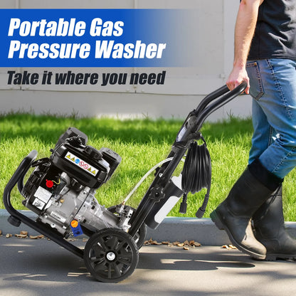 Efurden Gas High Pressure Washer 3500PSI 2.3GPM Portable Power Washer 25ft Hose