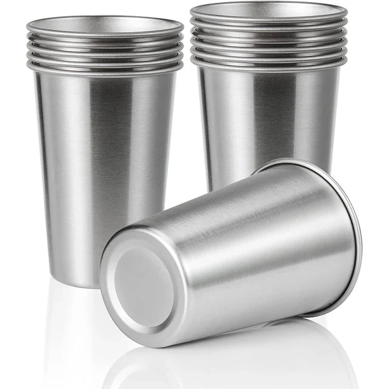 500ML Premium Stainless Steel Cup Healthy Unbreakable Pint Cup Stackable Metal Drinking Glasses Travel Outdoor Camping Cup YY113
