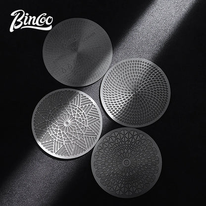 Bincoo 51/58mm Espresso Portafilter Dispersion Plate Stainless Steel Sintered Shower Screen Even Extraction Upgrade Accessories