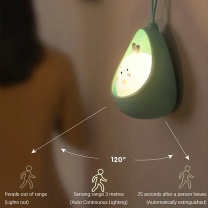 LED Night Light Intelligent Human Sensing USB Rechargeable Sleep Light Bedroom Bedside Corridor Desktop Decoration Table Lamp