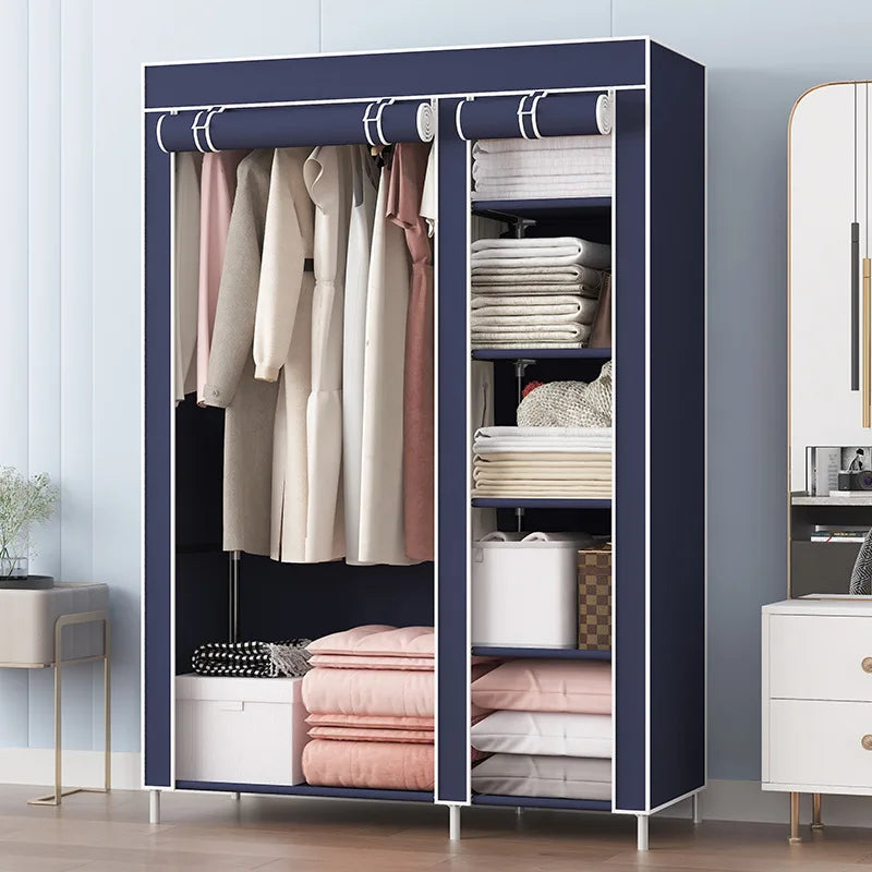 Simple wardrobe storage non-woven fabric assembly folding foreign trade e****mical cloth wardrobe