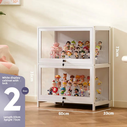 Figure cabinet with lock transparent Lego display cabinet household blind box ornament two-dimensional pain cabinet