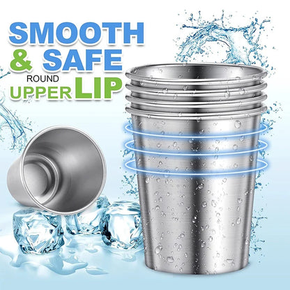 500ML Premium Stainless Steel Cup Healthy Unbreakable Pint Cup Stackable Metal Drinking Glasses Travel Outdoor Camping Cup YY113