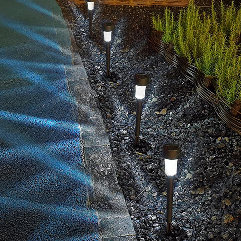 1pcs Solar Outdoor Lights New Garden Lamps Powered Landscape Path Yard Backyard Lawn Patio Decorative LED Lighting Waterproof
