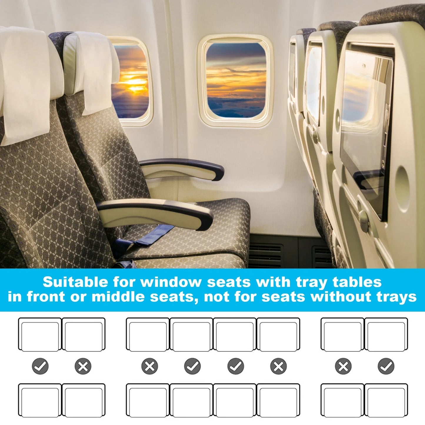 Kids Airplane Bed Breathable Children Airplane Seat Extender Portable Planes Foot Rest Travel Essentials Airplane Foot Hammock