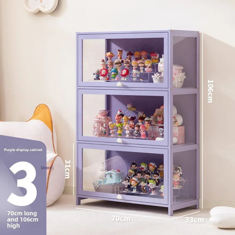 Blind box storage display stand model storage box dustproof building block doll figure display cabinet