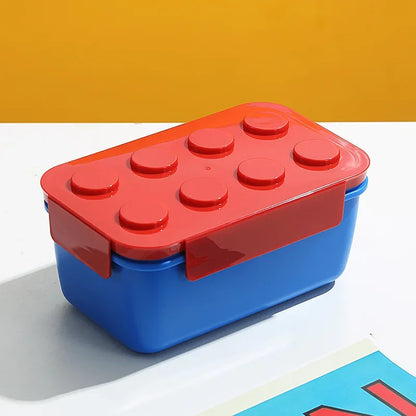 Creative Building Blocks Lunch Box Food Grade PP Picnic Fruit Salad Bento Box Student School Office Microwave Oven Meal Box