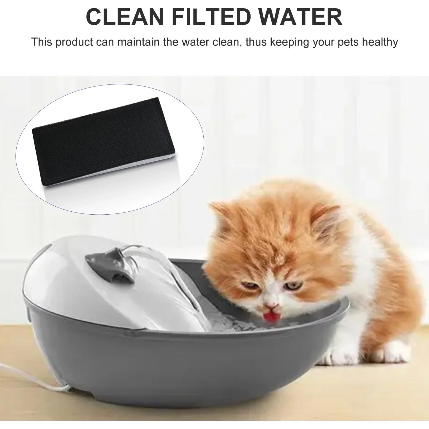 Compatible with DrinkWell  12PCS Replacement Filters Pet Replacement Carbon Filters Cat Water Fountain Filters Fresh Water Pet