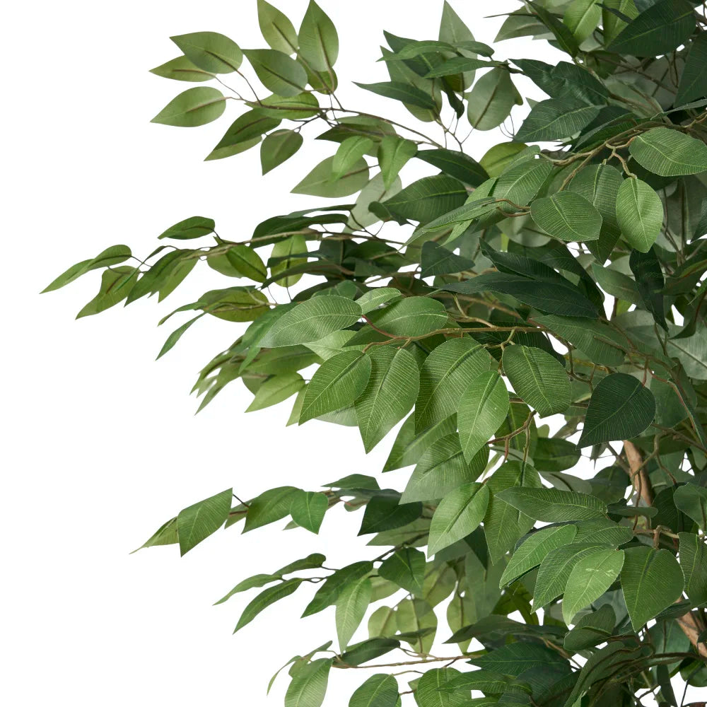 Realistic Artificial Ficus Tree Potted Fake Plant with Planter for Indoor Outdoor Home Decor