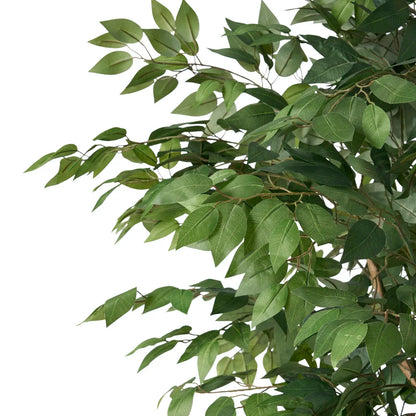 Realistic Artificial Ficus Tree Potted Fake Plant with Planter for Indoor Outdoor Home Decor