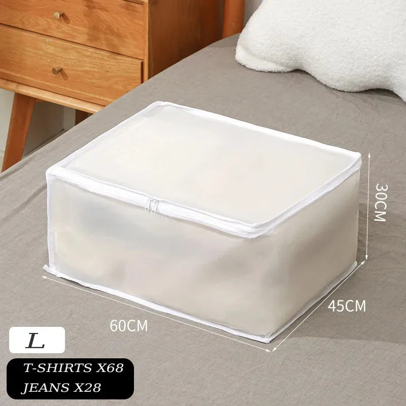 Underbed Storage Bag Foldable Quilt Bag Wardrobe Clothes Storage Box Dustproof Organizer Large Capacity Quilt Storage Bag