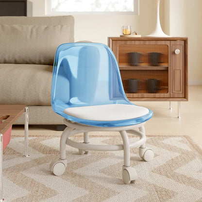 Universal wheel small stool household pulley low stool backrest strong and durable portable outdoor mobile small bench