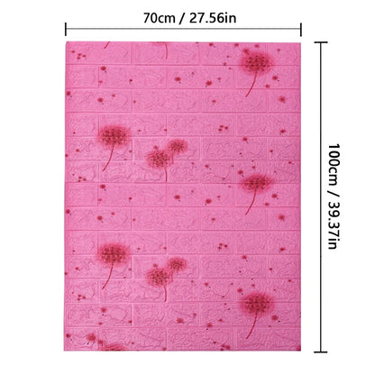 70cmx1/2/3/5/10m 3D Paper Wall Adhesive Living Room PVC Self-adhesive Panels Home Decoration Wallpapers Waterproof Wall Stickers