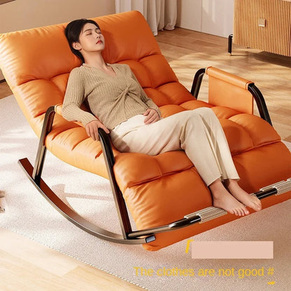 Recliner rocking chair adult sitting and sleeping dual-purpose internet celebrity lazy sofa balcony living room leisure chair