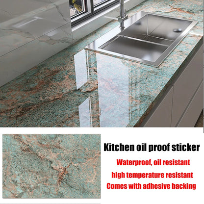 40cm New Kitchen Oil-proof Wall Stickers Self-adhesive Stain-resistant High Temperature Kitchen Countertop Protective Wallpaper