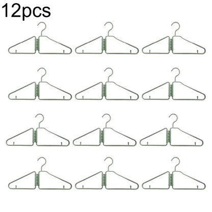 12pcs Foldable Coat Hangers - Portable Travel Hangers, Space-Saving Design,Ideal for Clothes & Coats