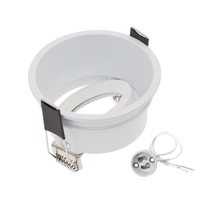 Recessed LED Ceiling spotlight Frame Round GU10 Fixture Holders Adjustable   Spot Light  light bases Fitting