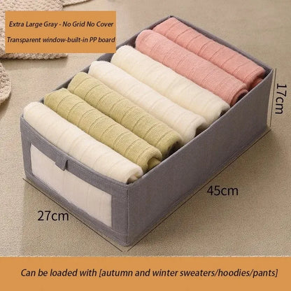 1pcs Visible Wardrobe Storage Organizers Cabinet Drawer Clothes Storage Box for T-Shirts Jeans Underwear Pants Organizer Box