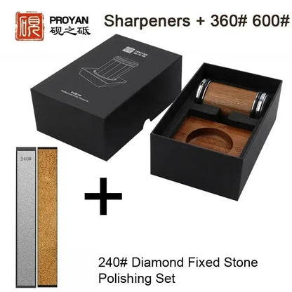 PROYAN - Rolling Knife Sharpener, Professional Sharpening Stones, Diamond, Ceramic and Wet Stones, DIY Sharpening System,