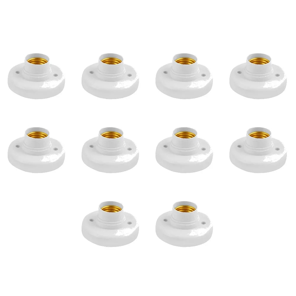 E27 Lamp Holder Screw Cap Socket White Ceiling Light Multifunctional Lamp Bulb Fixing Base Stand Light Bulb Holder