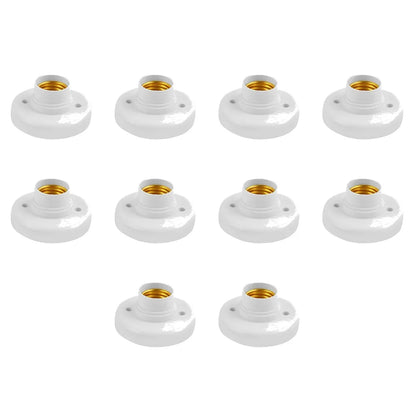 E27 Lamp Holder Screw Cap Socket White Ceiling Light Multifunctional Lamp Bulb Fixing Base Stand Light Bulb Holder