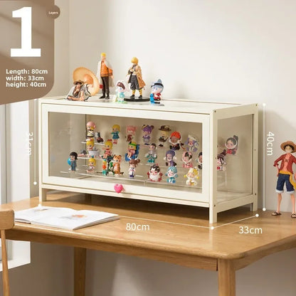 Figure Lego Display Cabinet Household Cream Wind Dustproof Acrylic Transparent Model Toy Blind Box Display Cabinet