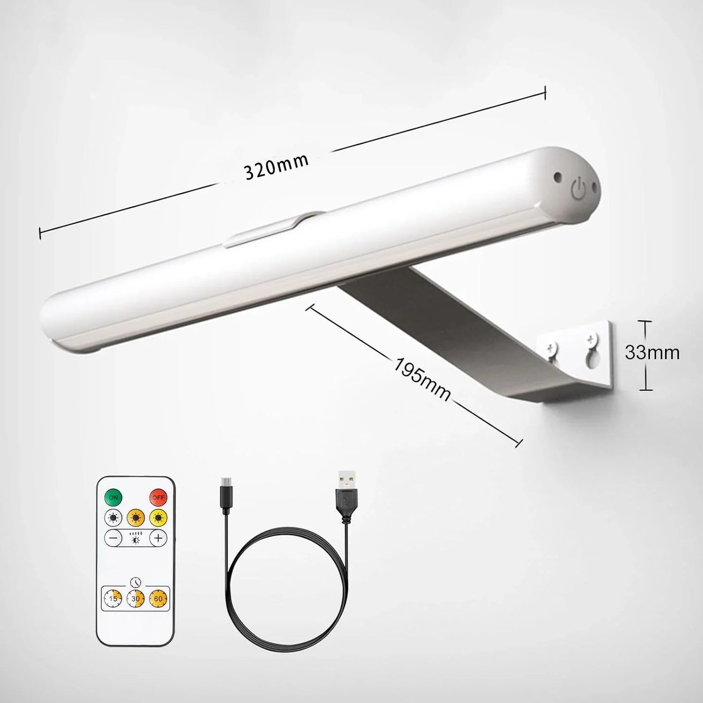 Living Room Wireless Wall Lamp With Remote Battery Operated Indoor LED Sconces Remote Control Paintings Picture Display Light