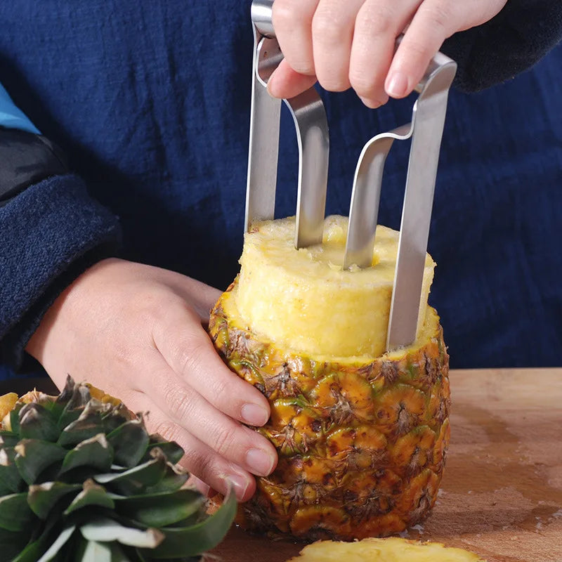 Pineapple Peeler Cutter Stainless Steel Ananas Meat Extractor Cut Corer Remover Machine Home Kitchen Knife Slicer Fruit Tools