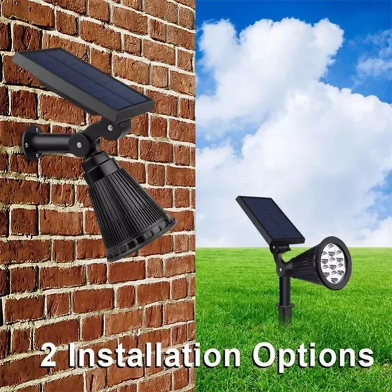 1Pcs Solar Powered 7LED Lamp Adjustable Solar Spotlight In-Ground IP65 Waterproof Landscape Wall Light Outdoor Lighting