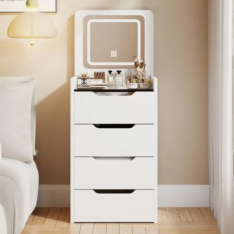 Cream wind dresser modern simple multi-functional 48CM 40CM bedside chest integrated makeup table storage cabinet