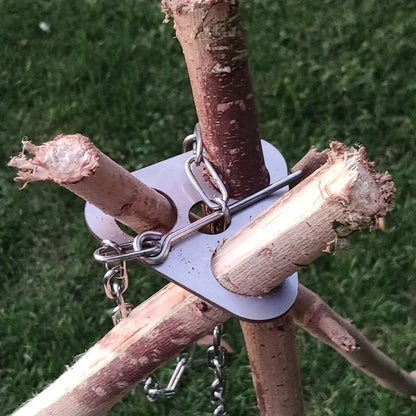 Outdoor BBQ Tripod Portable Detachable Hanging Rack Stainless Steel Camping Bonfire BBQ Pot Tripod Set