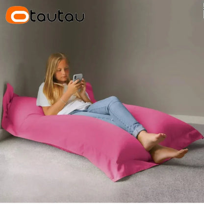 OTAUTAU Outdoor Bean Bag Pillowsac Cover Beach Swim Pool Floats Lounger Bed DD034【No Filler!Need To Buy Filler By Yourself !】