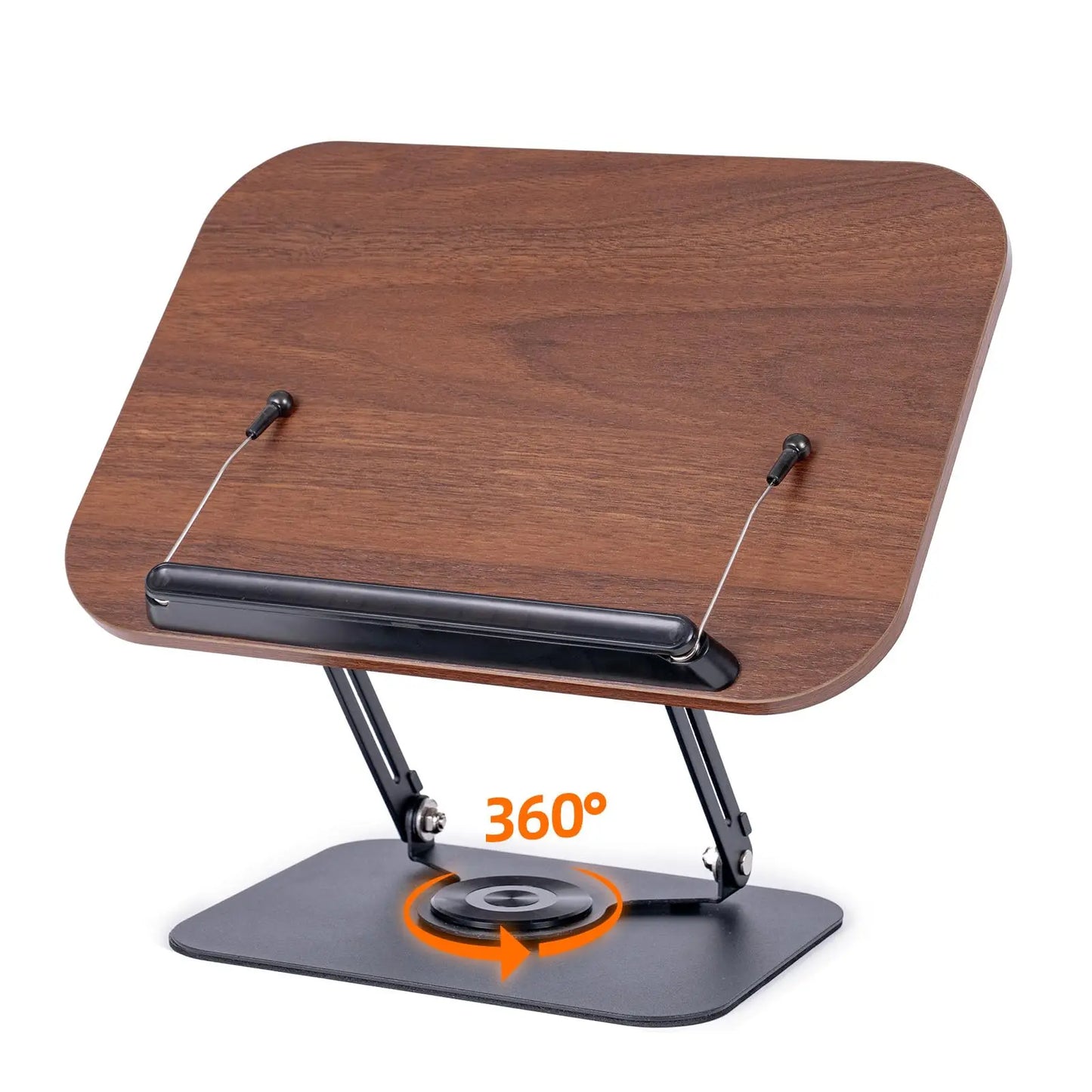 NEW Acrylic Book Stand with Storage for Reading Adjustable Book Holder with 360° Rotating Base Foldable Desktop Riser Stand