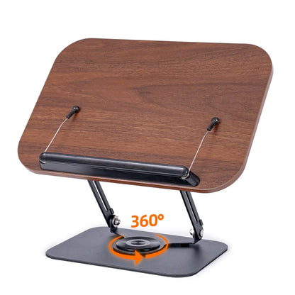 NEW Acrylic Book Stand with Storage for Reading Adjustable Book Holder with 360° Rotating Base Foldable Desktop Riser Stand