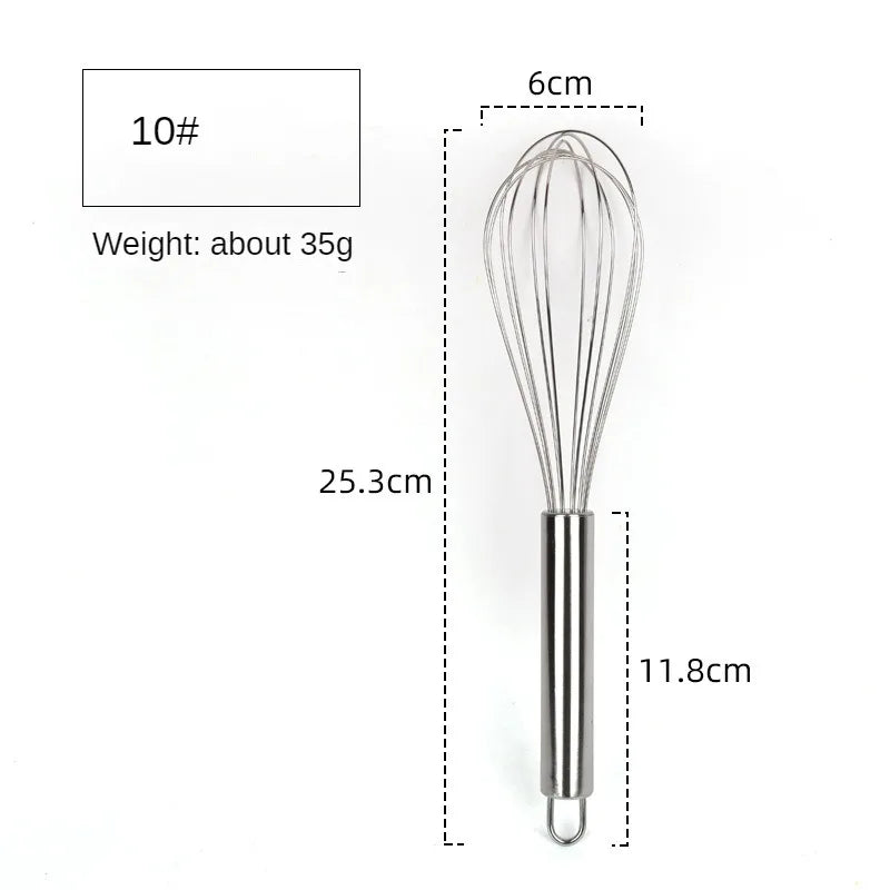 6/8/10/12inch Stainless Steel Egg Stirring Balloon Whisk Manual Egg Beater Mixer Kitchen Baking Utensil Cream Butter Whisk
