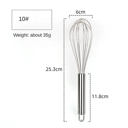 6/8/10/12inch Stainless Steel Egg Stirring Balloon Whisk Manual Egg Beater Mixer Kitchen Baking Utensil Cream Butter Whisk