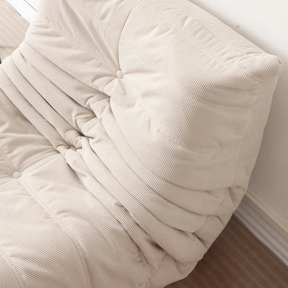 Corduroy Lazy Sofa - All Sponge Filled Floor Sofa, No-Legs Design for Living Room Bedroom
