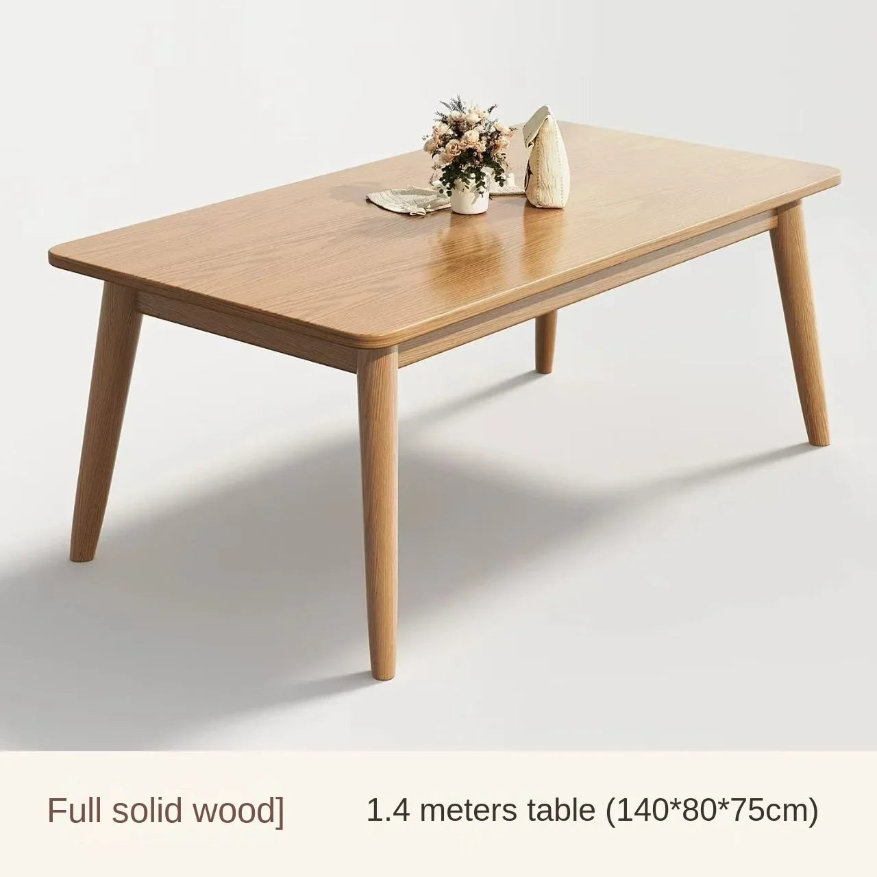 Solid wood dining table modern home rectangular dining table Japanese style dining table small apartment simple