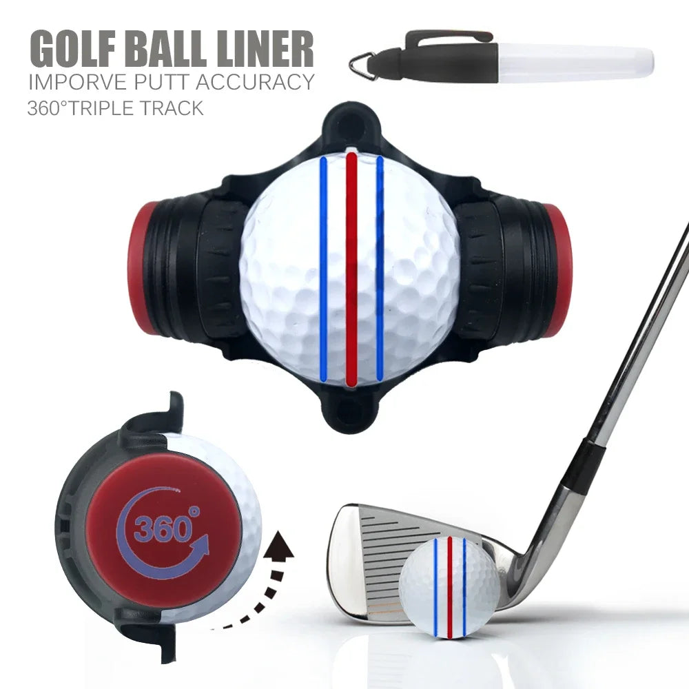360 Degree Rotating Golf Ball Liner Marker Template Pen Putting Positioning Imporve Putt Accuracy Aids Golf Tools ZY017
