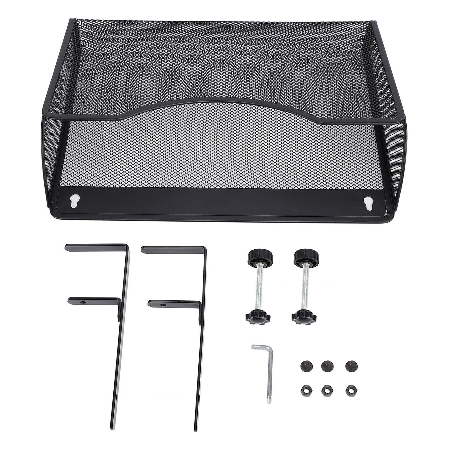 Desk Side Storage Organizer Hanging Desk Organizer Adjustable Carbon Steel and PP Desk Side Storage Organizer for Office