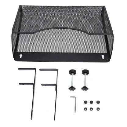Desk Side Storage Organizer Hanging Desk Organizer Adjustable Carbon Steel and PP Desk Side Storage Organizer for Office