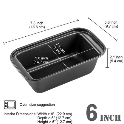 1 Piece Rectangle Loaf Pan Nonstick Carbon Steel Baking Bread Pan Kitchen Baking Tin Oblong Bread and Meat Bakeware YY121
