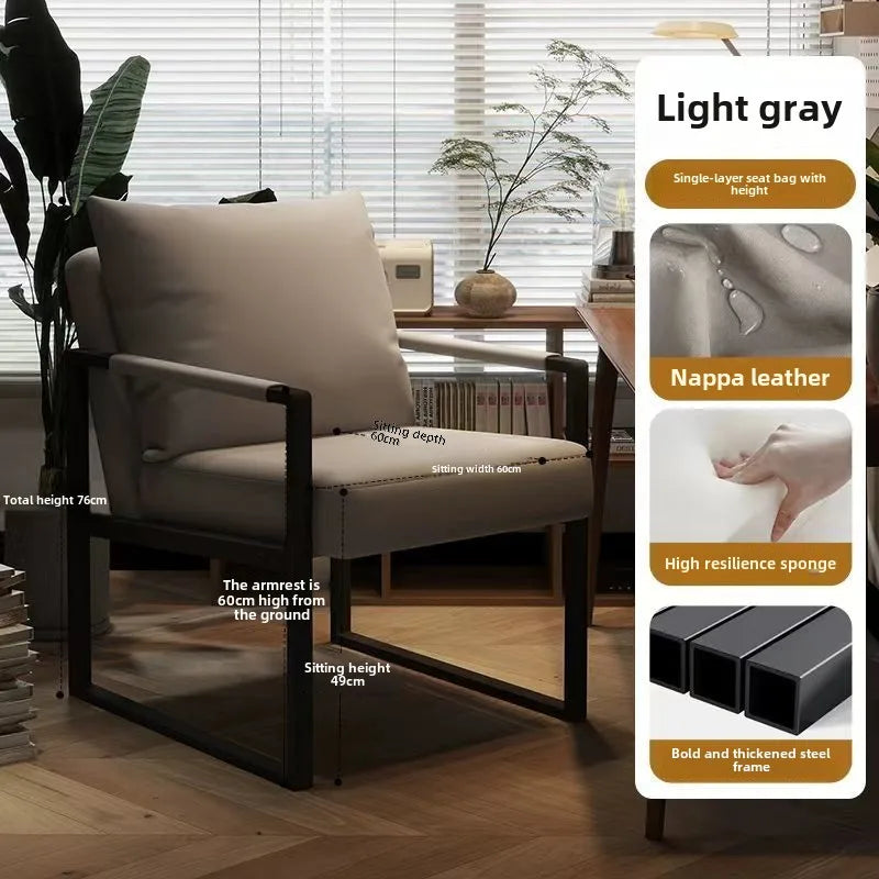Nordic lazy sofa light luxury sales single wrought iron leisure chair balcony negotiation bedroom living room minimalist sofa