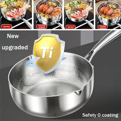 2025 New Pure Titanium Shizong Small Milk Pot Non-stick Coating Baby Complementary Food Pot Induction Cooker Special Soup Pot
