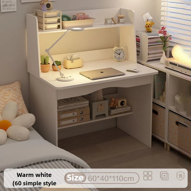 Desk, bookshelf, integrated computer desk, home bedroom, small table for students to learn to write