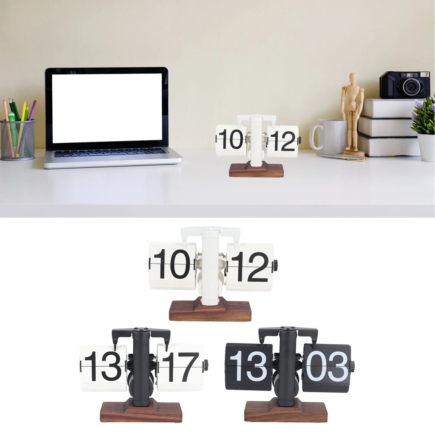 Digital Clock Minimalism  Retro  Down Clock Innovative Small Balance Shape Easy Installation 24H for Living Room